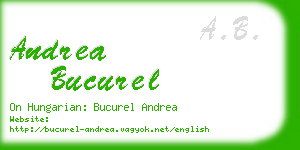 andrea bucurel business card